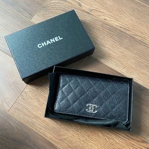 Chanel Quilted Wallet with Box and Authentication Card